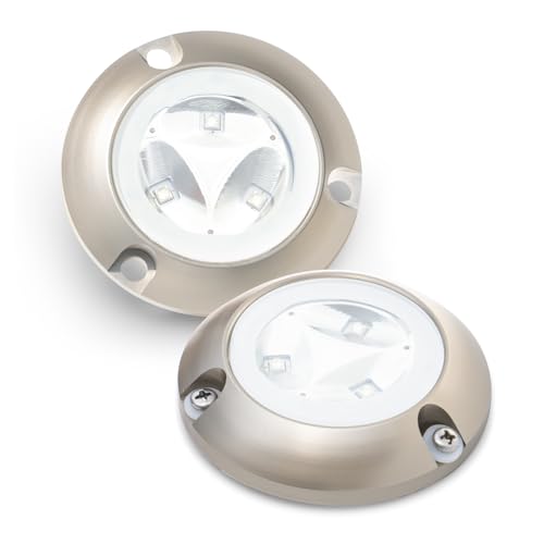Zuomeng Marine-Grade Underwater LED Boat Lights 700 Lumens of Single Color High Output Light Ideal for Boats Tugs Fishing Dinghies Compatible with 10-30V DC Power Systems Sold in Pairs