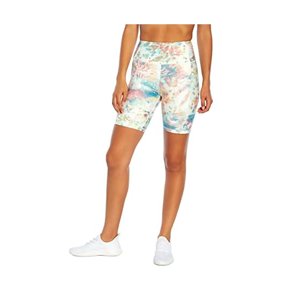 Jessica-Simpson-Sportswear-Womens-Tummy-Control-Bermuda-Short Jessica Simpson Sportswear Women's Standard Tummy Control Bermuda Short, Ice Green Tidal Wave Tie Dye, Medium