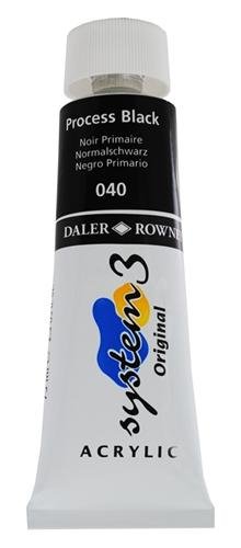 SG Education System 3 - Mezcla de acrílico, 75 ml, zinc, color blanco, 75 mL, Process negro, 1