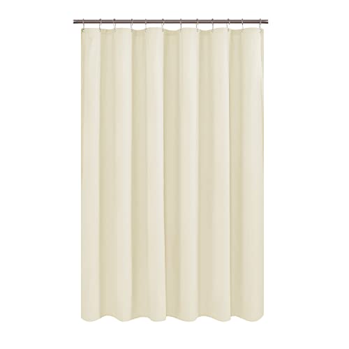 Mrs Awesome Embossed Polyester Shower Curtain Liner 71 x 96 inches, Soft Fabric Shower Curtain Liner Washable and Water Repellent,71x96, Cream by Mrs Awesome - Used condition - US$13.41