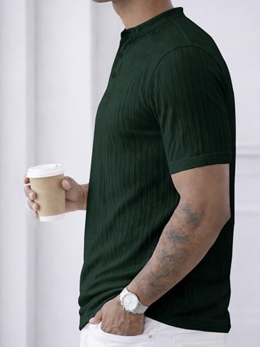 Image of Noble Monk Men's Solid Casual Shirt |Half Sleeve | Regular Fit |Stylish Shirt for Men