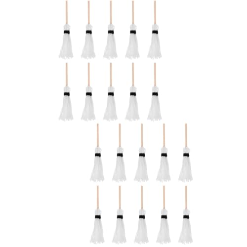 Abaodam 2sets Small Halloween Figurines Broom Prop Miniature Broom Decor for Parties 10pcs*2