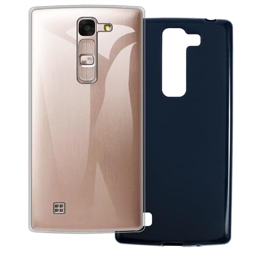UOGNADGD 2-Pack TPU Case Compatible with LG Magna Phone Cover - Shockproof Flexible Protective Accessories with Precise Cutouts (Clear+Black)