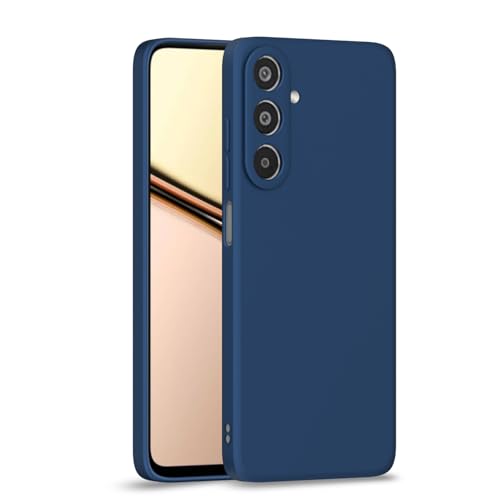 Image of Outlouders Back Cover for Samsung Galaxy M35 5G | Camera Protection | Durable Soft Matte Silicone Bumper Case (Blue)