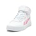 PUMA Unisex-Child, Carina 2.0 Mid Paint, White-Pink Lilac, Big Kid 5.5
