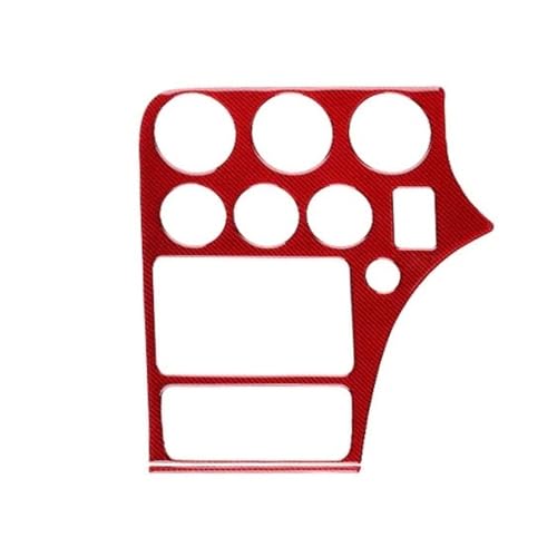 Image of Shift Panel Interior For Alfa For Romeo 159 2005-2023 LHD RHD Car Center Console Panel Frame Trim Real Soft Carbon Fiber Sticker Decorate Central Control(RHD Red)
