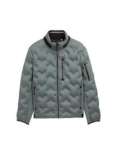 Tom Tailor Herren Hybrid Steppjacke mit verstaubarer Kapuze – Ansicht 5