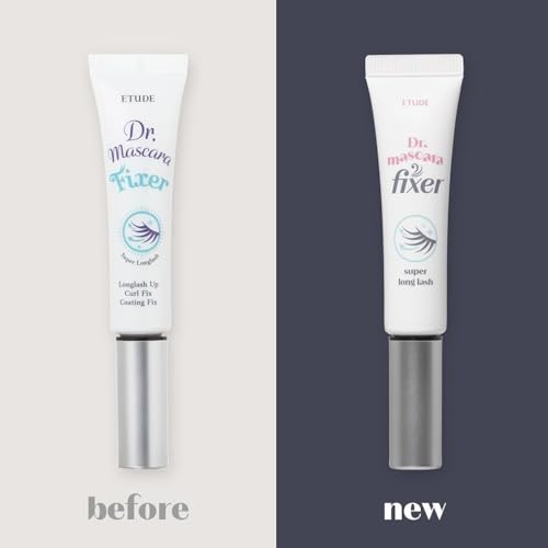 Image of ETUDE Dr. Mascara Fixer For Super Long lash, Korean Mascara Primer, Natural lash Extension, Lengthening, Smudge-Proof, Korean Makeup, Beauty, Micro Black Fiber Formula (0.203 Fl Oz)