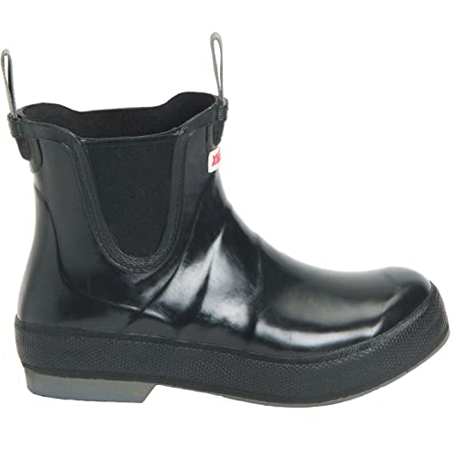 XTRATUF 7 Womens Legacy Ankle Deck Boot - Size 6 Black - 100% Waterproof Latex Rubber Footwear - Slip & Chemical-Resistant Protection - Cushion Insoles