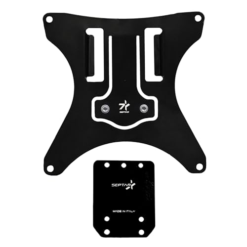 SEPTAR Kennzeichenhalter Abnehmbare Kennzeichenhalterung Universal Motorrad Enduro Off Road (Schwarz)