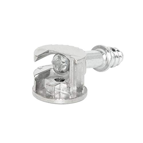 Flyshop 10 Sets Self-Tapping Furniture Cabinet Connector Connecting Fittings #261 (15 X 12Mm) Cam Lock With M6 Threaded 28Mm Length Dowel #TOP3