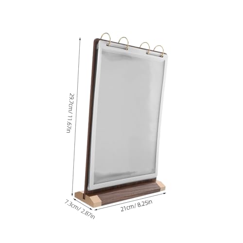 Support de menu de table bois de noyer robuste et facile à nettoyer