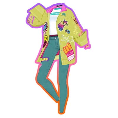 T-ARTS - プリマジグミ　ワッペンデニムイエロー　ガーリーニットブラウン T-ARTS - プリマジグミ ワッペンデニムイエロー ガーリーニット