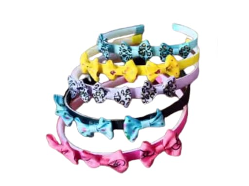sangam girls hair bands | colorful soft & flexible | for baby girls | 6 pcs | toddlers & kids | multicolor bow hair accessories | pack of 6