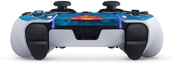 Skinit Decal Gaming Skin Compatible with PS5 DualSense Edge Pro Controller - Officially Licensed DC Comics Superman Logo Background Pattern Design