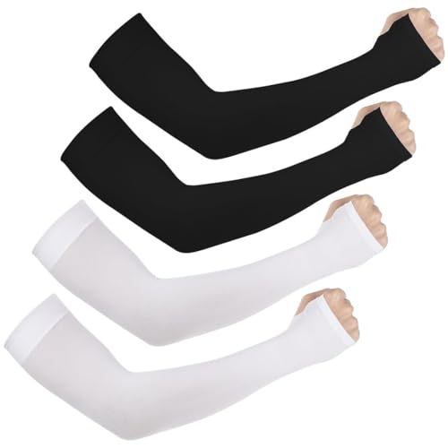 Heanvmyss Manicotti Sportivi,2 Paia Manicotti Pallavolo,Manicotti Braccia Anti Uv per Uomo Donna,Braccio Maniche a Compressione Unisex UV Protezione per Ciclismo,Pesca,Basket,Escursionismo,Corsa