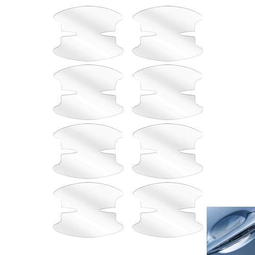 8 Piezas Película Protectora Manija Coche Transparentes, Protector para Manija de Puerta Coche Arañazos y Rasguños, Adhesivo para Pintura de Puertas de Automóvil, Protector de Vehículo