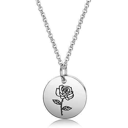 Collier personnalisé fleur de naissance cadeau anniversaire elle