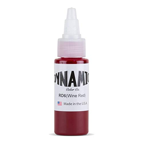DYNAMIC COLOR Tattoo Ink 1oz Red Blue Green Yellow Brown Black White U PICK (Dynamic Red Wine 1oz)