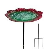 Vogeltränke für den Außenbereich – Vogeltränke aus Metall | Futterstation mit 3-zackigem Boden für Hinterhof, Außendekoration, Balkon, Rasen, Landschaft, Boden, Park, Terrasse, Gartenteich