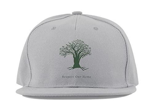 Casquette de baseball en coton respirant gris visière plate sport unisexe