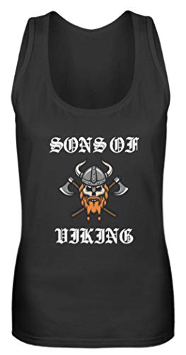 Débardeur Sons of Viking pour femme couleur noir en taille S vêtement été