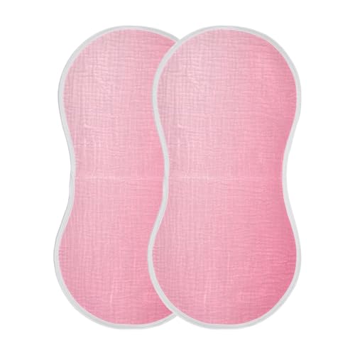Kigai Pink Solid Color Baby Burp Cloths Extra Soft and Absorbent Burping Rags Cotton Burping Clothes Baby Washcloths for Newborn Boys Girls - 1 Pack2