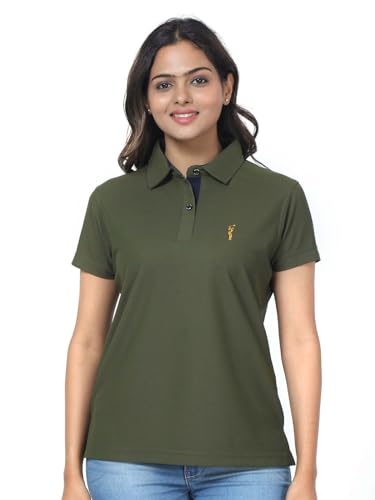 Image of STELLERS Women's Premium Polo T-Shirt, Regular Fit | Odour Resistant | Wrinkle Free | Quick Dry | Stretchable | Lightweight | Breathable | Sustainable | Anti-Static | Feather Touch Feel