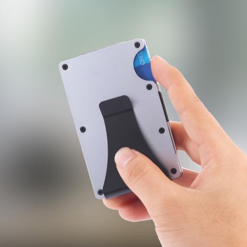 THTCSQ To My Dad Gifts,Minimalist Personalized Engraved Metal Wallet,Slim Wallet for Men,Birthday Gifts Father's Day Gifts (from Boy)4