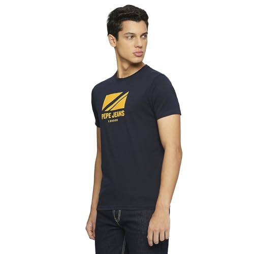 Image of Pepe Jeans Men T-Shirt|Cotton|Slim Fit