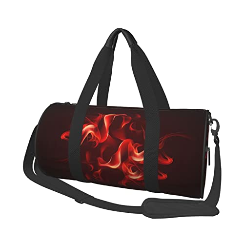 Sac de sport de voyage flamme rouge avec sangle réglable