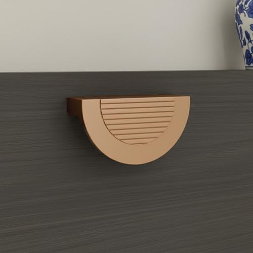Image of VEZEL Aluminium Knobs for Cabinet /Drawer Knobs /Wardrobe Handle - Modern Cabinet Pull for Wardrobe, Drawer & Furniture, PVD Rose Gold, 32mm - Pack of 2-| 3 Years Warranty |