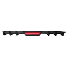 Compatible For Cadillac Escalade Rear Bumper Diffuser Lip w Tail Brake Stop Light Splitter SpoilerMatte Black
