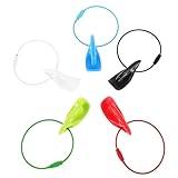 CHILDWEET 5 Stück Frisbeescheiben Halterung mit Drahtseil Multifunktionale Outdoor Scheibenträgerclips aus Pp und Edelstahl Platzsparend für Camping Rucksack und Zuhause