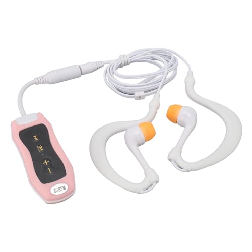 Reproductor MP3 para Natación a Prueba de Agua, Memoria de 8 GB, Reproductor de Música USB 2.0 Recargable IPX8, Nadadores, Deportes Acuáticos y Actividades (Pin-K)