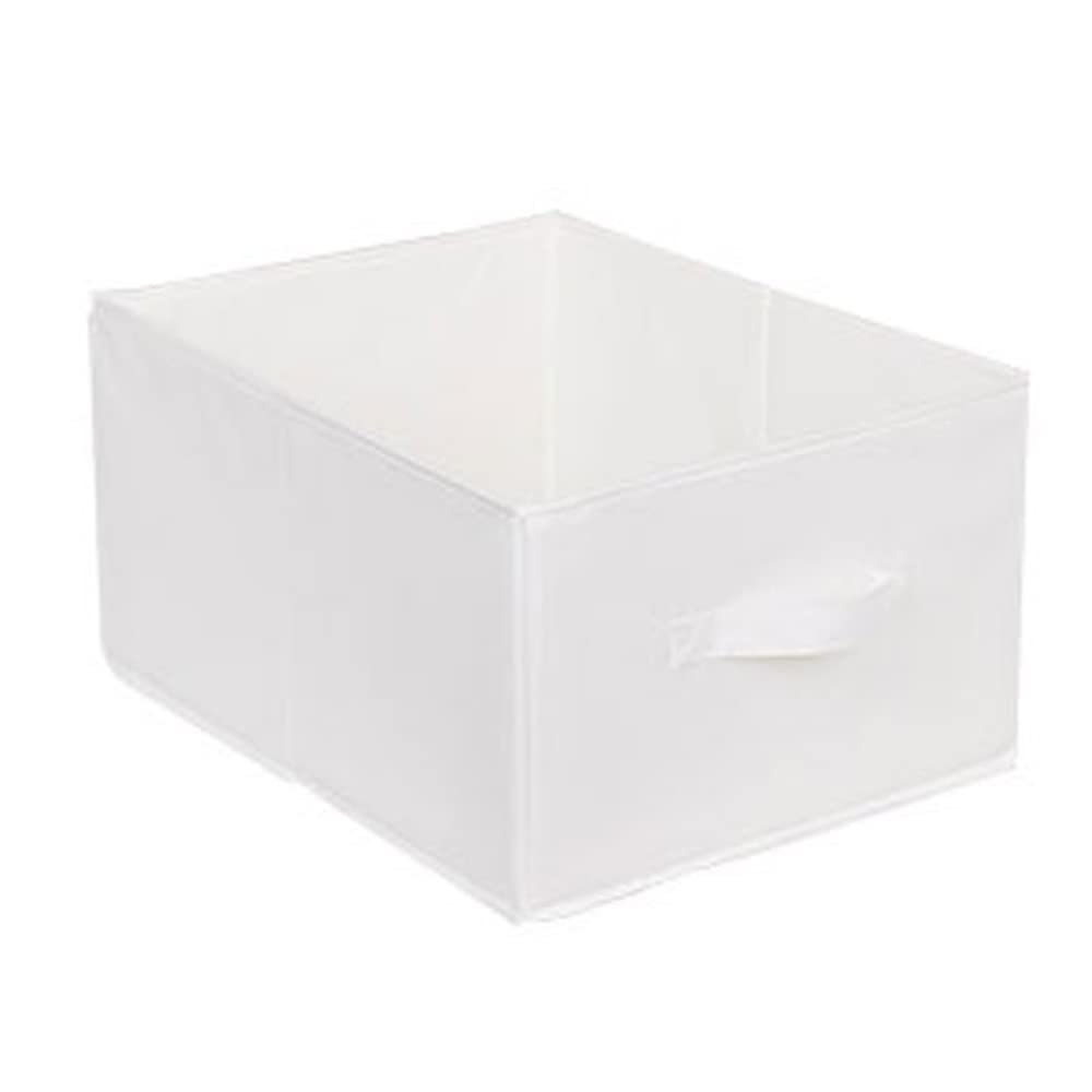 ETRGFTHU Clothes Storage Box Foldable Design for Home Use Wardrobe Sundries Organizer with Sturdy Handle Environmentally Friendly and Odorless(White)