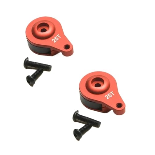 RC�J�[�p�[�c For Futaba For Sanwa For Tactic For Acoms For Tamiya 15mm �V���O���z�[�� 25T �����\ ���^�� �T�[�{�A�[�� 1/10 �����p RC �J�[ �g���b�N ���f�� �p�[�c(Red)