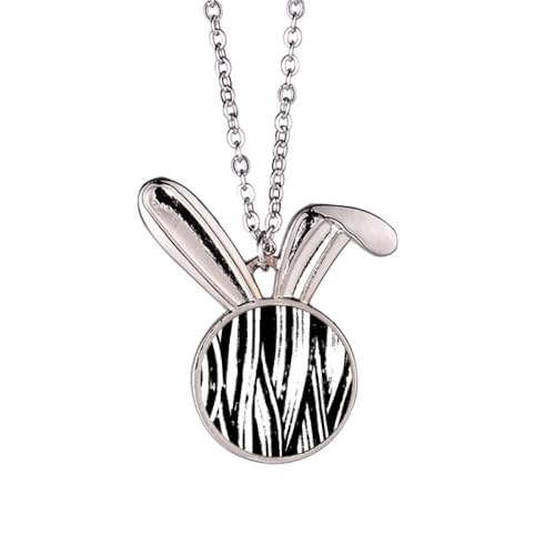 Collier lapin à texture lignes verticales, le cadeau d'anniversaire idéal