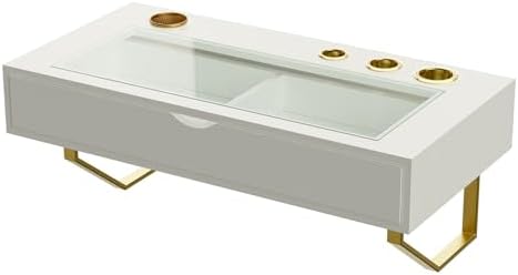 Floating Vanity Makeup Table, 31 inch Wall Mounted Desk for Bedro...