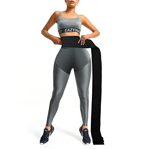Wrap Waist Trainer pour Femme, Sauna Sweat Ceinture Amincissante Ventre Plat, Corset Invisible Bandage de Taille pour l'entraînement, la Perte de Poids, Grande Taille