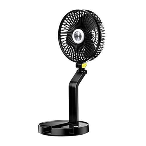 RAGOPILEN Ventilador de pared， Con luz LED, recargable y altura ajustable, ultraligero, 3 velocidades