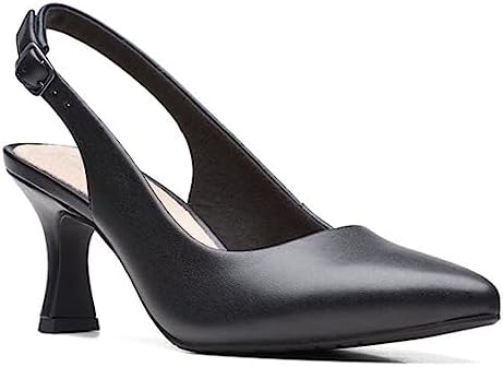 Clarks Women's Kataleyna Step Pump, Black Leather, 8.5 | Image 3