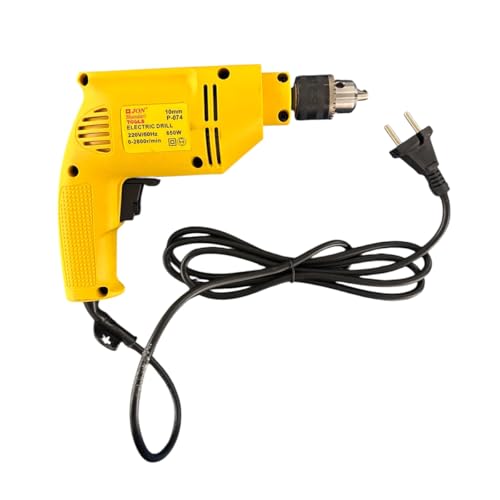 Image of Jon Bhandari Tools 10mm Electric Drill Machine, 650W, 2800RPM, 220V - Variable Speed & Reverse Function | Compact Heavy Duty Corded Drill for Wood, Metal, Masonry, DIY & Professional Use