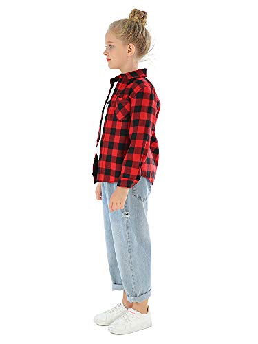 Boys' Winter Long Sleeve Plaid Fleece-Lined Button Down Shirt4