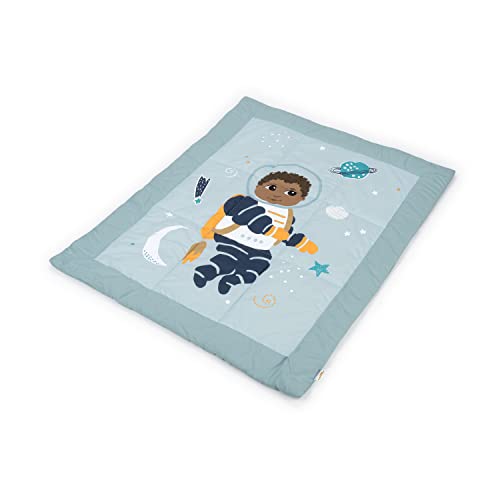 Image of Little Muffincakes Ashton Toddler Quilted Blanket, Astronaut in Space Print, 42.0 inch x 34.0 inch, 18 Months & up, Blue