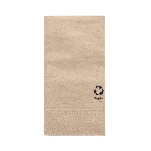PAPSTAR 600 servilletas, 3 capas, pliegue 1/8, 33 cm x 33 cm, papel reciclado natural