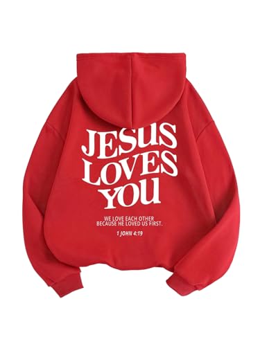 GORGLITTER Women's Y2K Christian Jesus Hoodies Trendy...