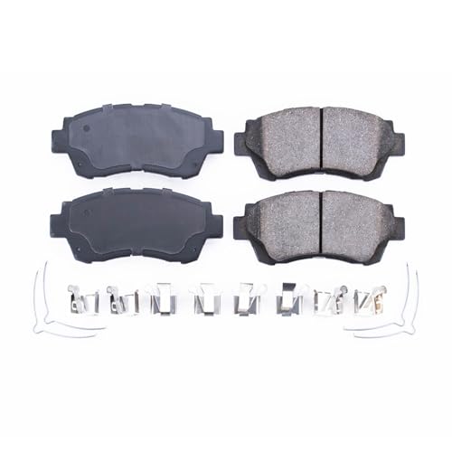Image of PowerStop Front Brake Pads for Lexus ES300 1992-96 |LS400 1990-92 |SC300 1992-98 |Toyota Avalon 1995-97 |Camry 1992-96 - Z17 Ceramic Brake Pads with Installation Hardware, 17-476