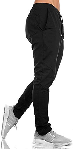 SHANLIANG メンズトレーニングパンツ 02-ブラック