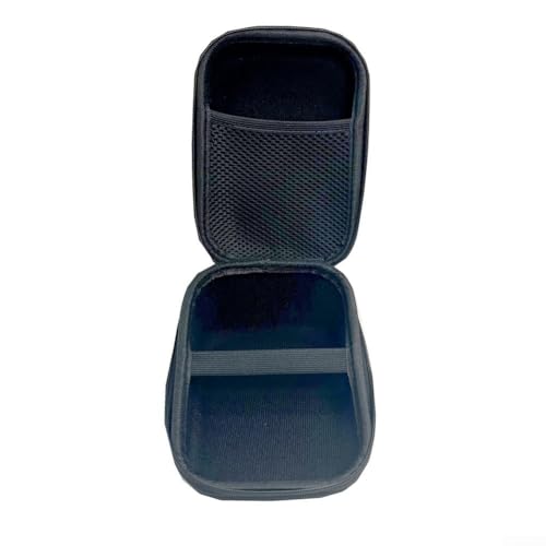 Volakebeing Tragbare Reise-Blutdruckmessgerät-Aufbewahrungstasche mit hartem EVA-Oxford-Tuch, weiches Samtfutter, organisierte Fächer für elektronische und Oberarmmanschetten (komplett schwarz)